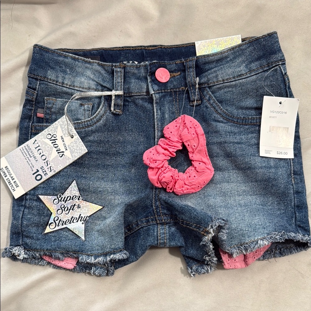 Vigoss Denim Shorts with Pink Details